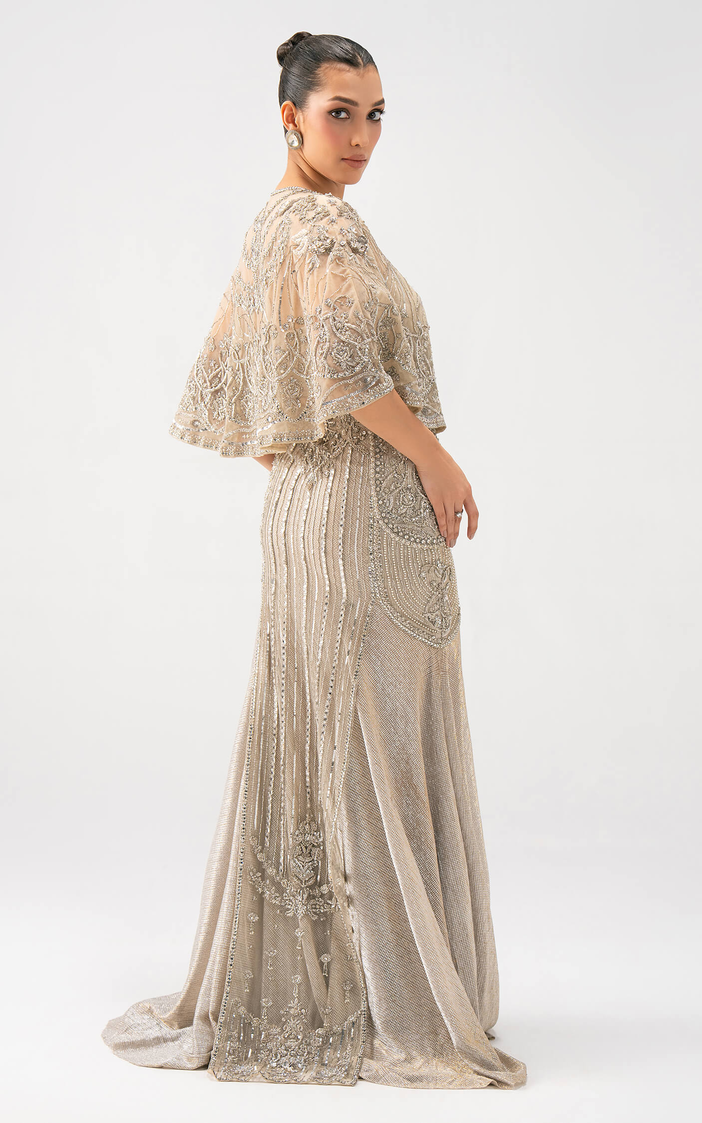 Asifa and Nabeel | Lyle Luxury Formals 25 | Celeste Embellished Gown - Pakistani Designer Dress - by Asifa and Nabeel - Type : Ladies Clothes - 100% Original at Saira Sultan