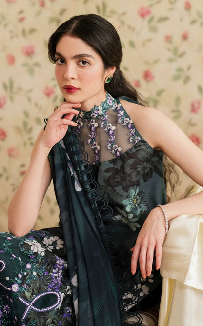 Asifa and Nabeel | Meraki Vintage 25 | Chandi Raatain (MVL25-12) L Black Lawn