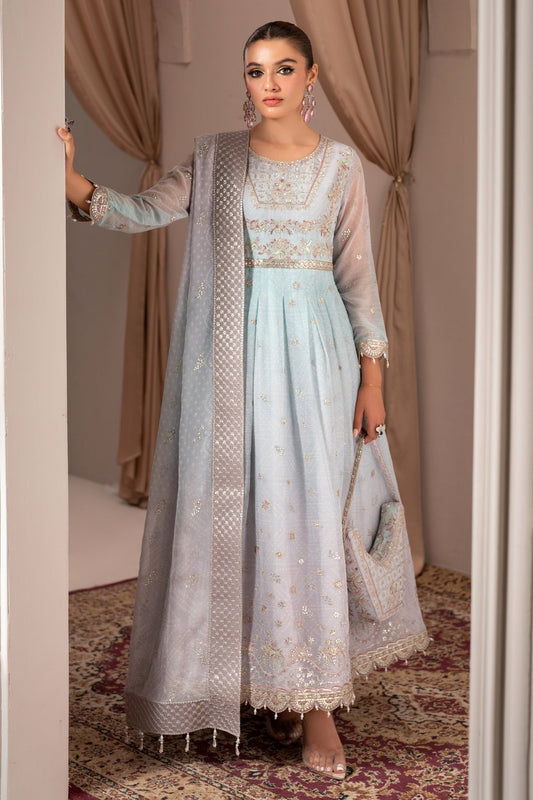 Alizeh | Jhalak Formals | AF-JHLK-01-CHANDNI XS Sky Blue Chiffon