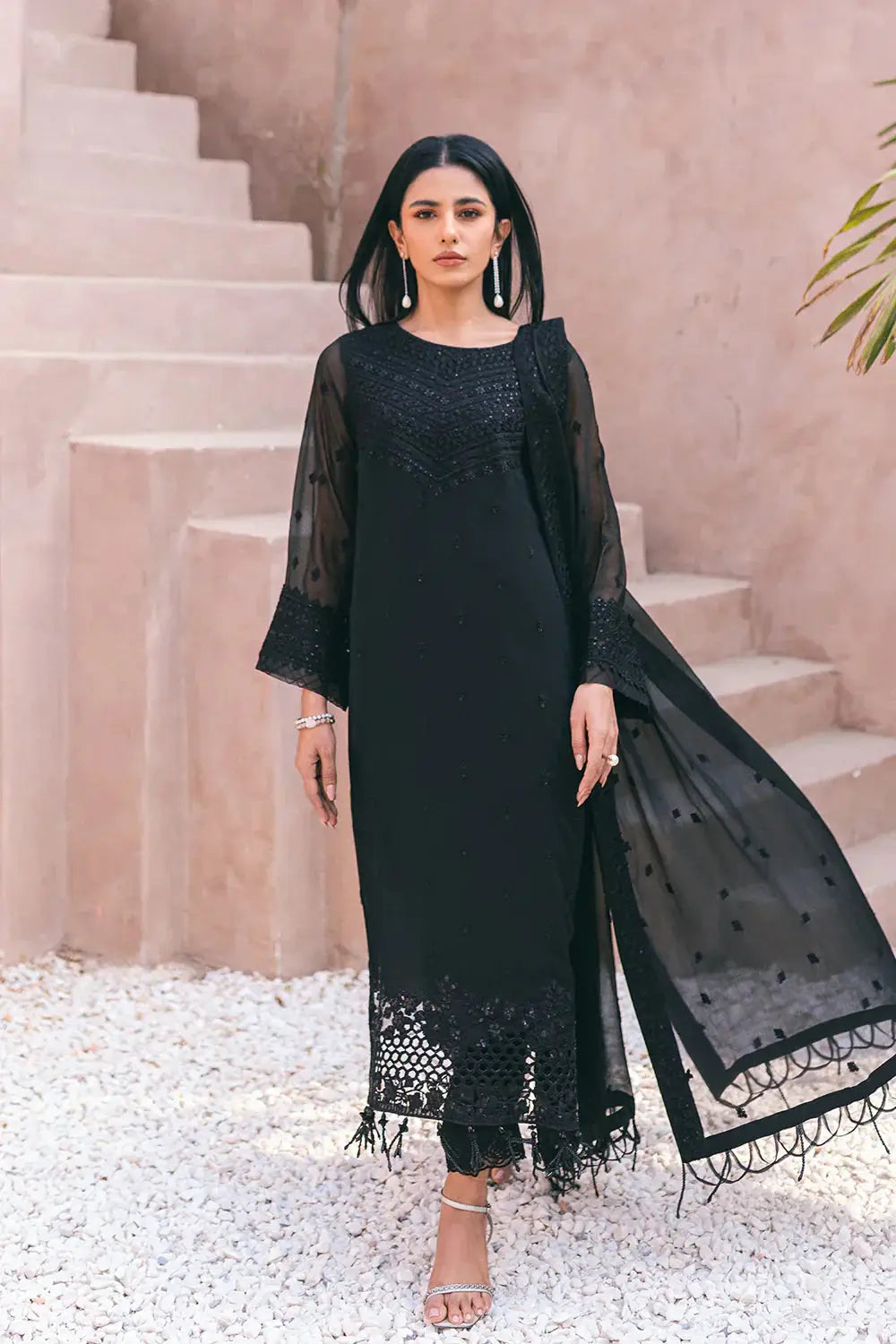 Azure | Embroidered Ensembles 3 Pcs | Charcoal Charm - Pakistani Designer Dress - by Azure | Type: Formal - 100% Original at Saira Sultan