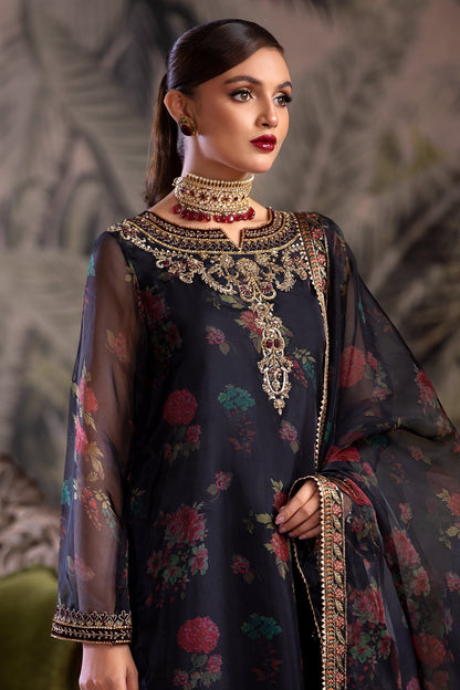 Charizma | Festive Pret | CMA-4-069 M Organza Deep Blue