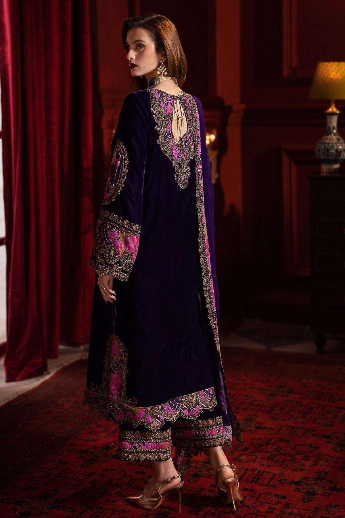 Charizma | Signora Velvet | Velvet CVT4-01 - Pakistani Designer Dress - by Charizma | Type: Ladies Clothes - 100% Original at Saira Sultan