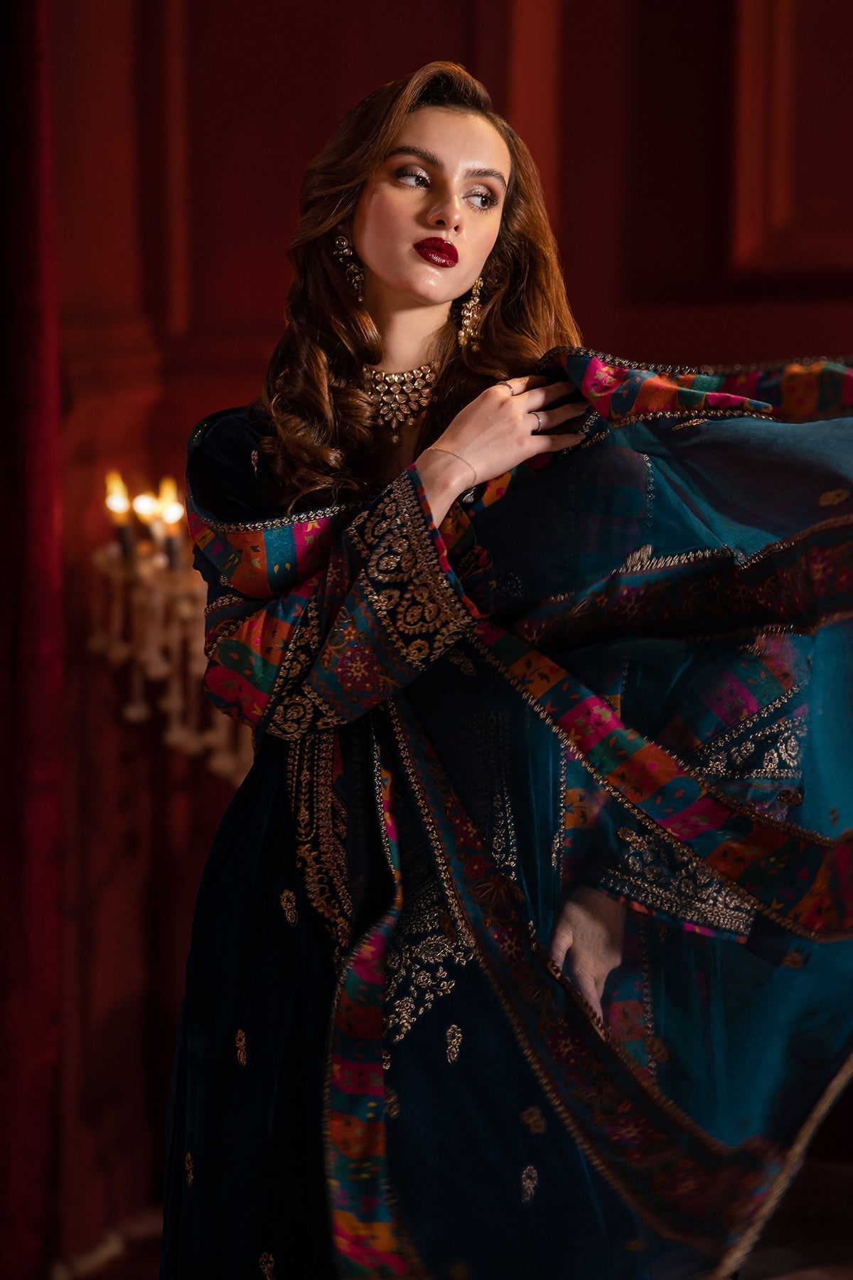 Charizma | Signora Velvet | Velvet CVT4-02 - Pakistani Designer Dress - by Charizma | Type: Ladies Clothes - 100% Original at Saira Sultan