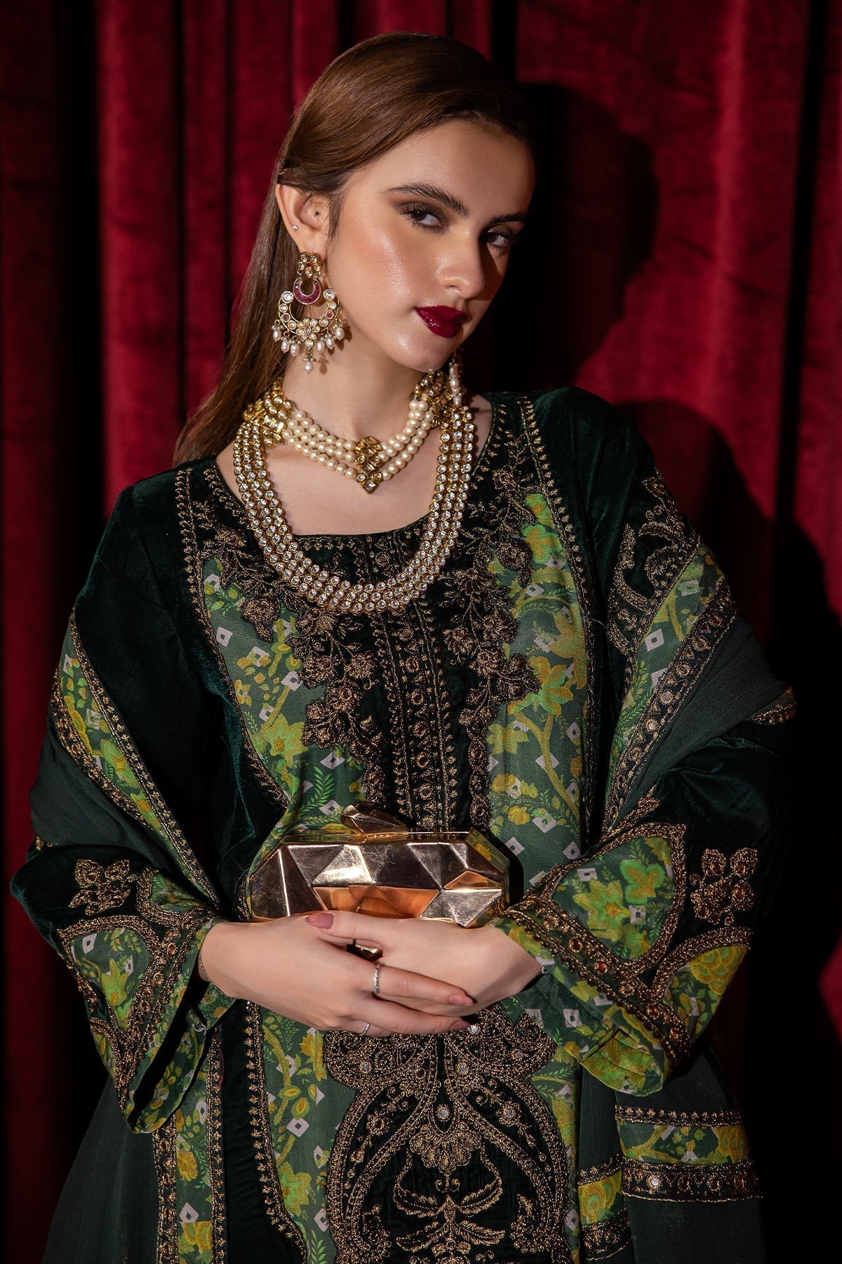 Charizma | Signora Velvet | Velvet CVT4-03 - Pakistani Designer Dress - by Charizma | Type: Ladies Clothes - 100% Original at Saira Sultan