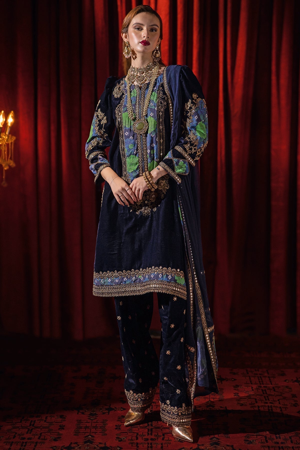 Charizma | Signora Velvet | Velvet CVT4-09 - Pakistani Designer Dress - by Charizma | Type: Ladies Clothes - 100% Original at Saira Sultan