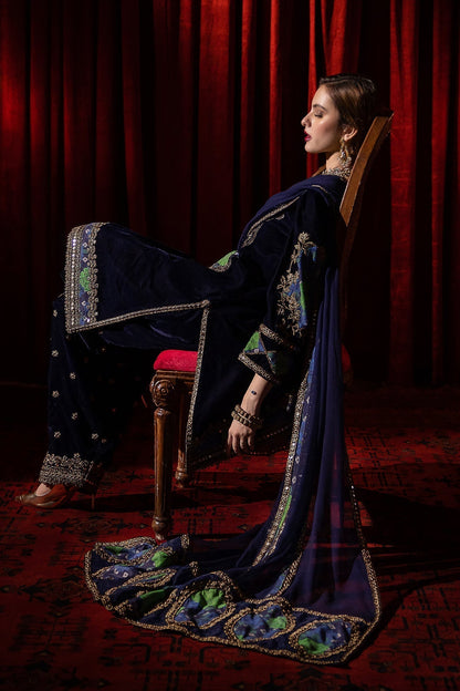 Charizma | Signora Velvet | Velvet CVT4-09 - Pakistani Designer Dress - by Charizma | Type: Ladies Clothes - 100% Original at Saira Sultan