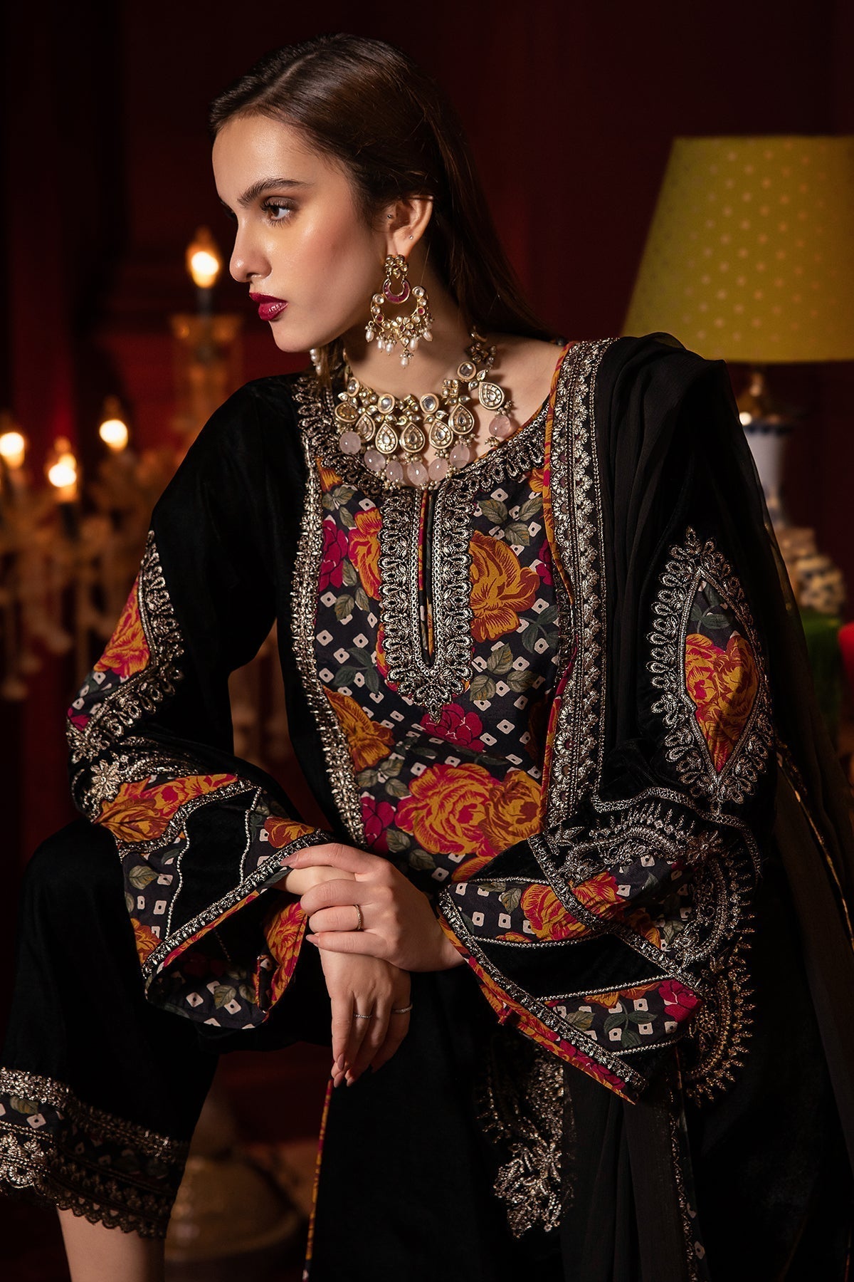 Charizma | Signora Velvet | Velvet CVT4-04 - Pakistani Designer Dress - by Charizma | Type: Ladies Clothes - 100% Original at Saira Sultan