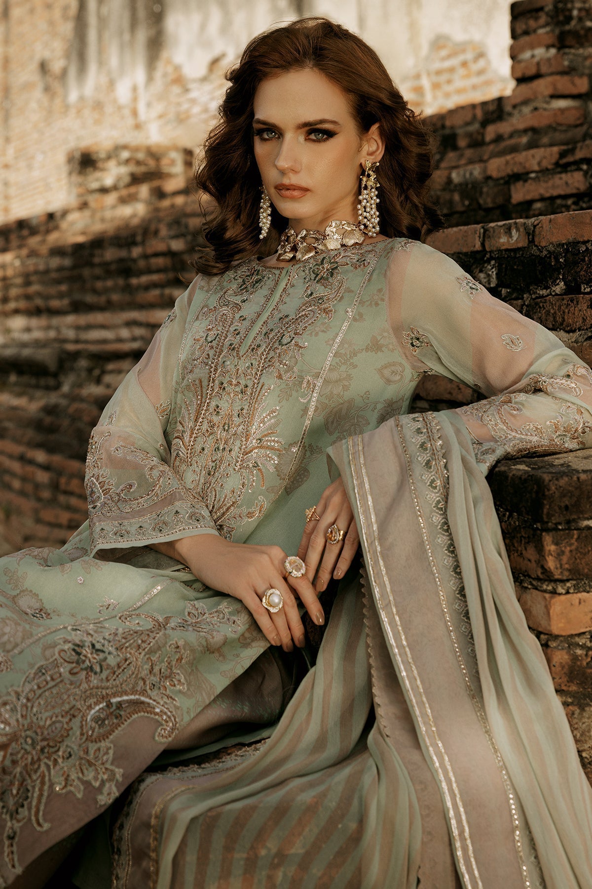 Charizma | Vasal Collection 25 | VSL25-03 L Pastel Mint Chiffon