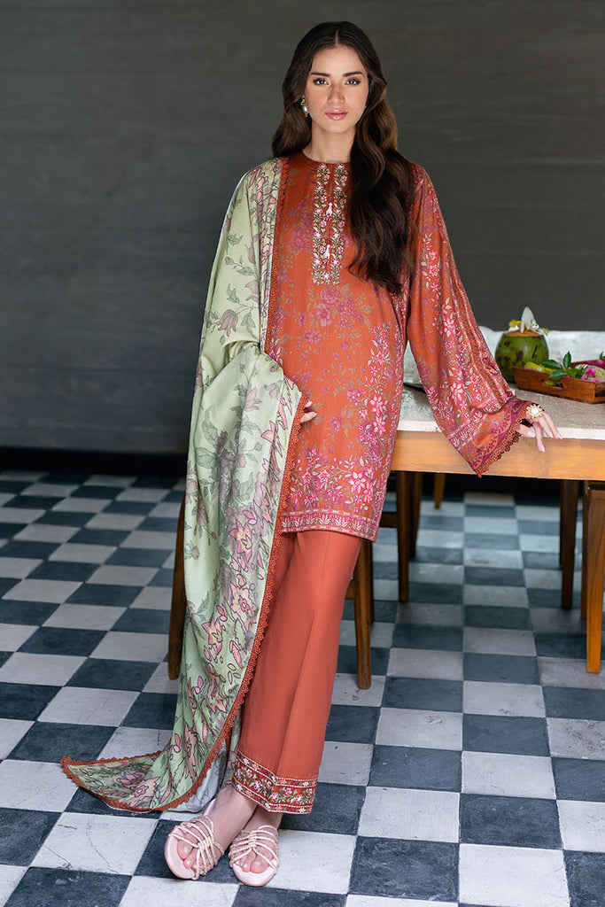 Cross Stitch | Cotton Satin 25 | AUTUMN GLAZE - Pakistani Designer Dress - by Cross Stitch - Type : Ladies Clothes - 100% Original at Saira Sultan