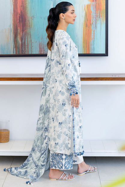 Cross Stitch | Cotton Satin 25 |  WHIMSICAL TEAL - Pakistani Designer Dress - by Cross Stitch - Type : Ladies Clothes - 100% Original at Saira Sultan