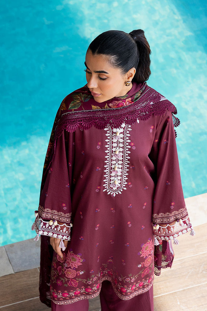 Cross Stitch | Cotton Satin 25 | FLORAL MUSE - Pakistani Designer Dress - by Cross Stitch - Type : Ladies Clothes - 100% Original at Saira Sultan