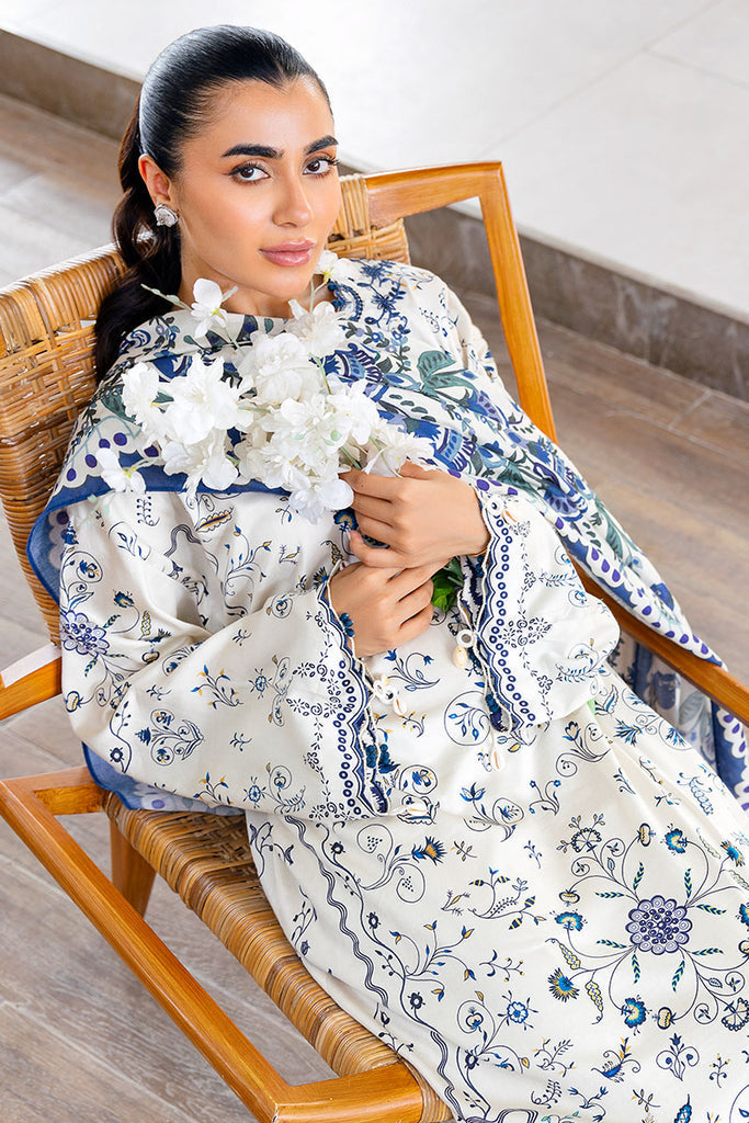 Cross Stitch | Cotton Satin 25 | IVORY ORCHID - Pakistani Designer Dress - by Cross Stitch - Type : Ladies Clothes - 100% Original at Saira Sultan