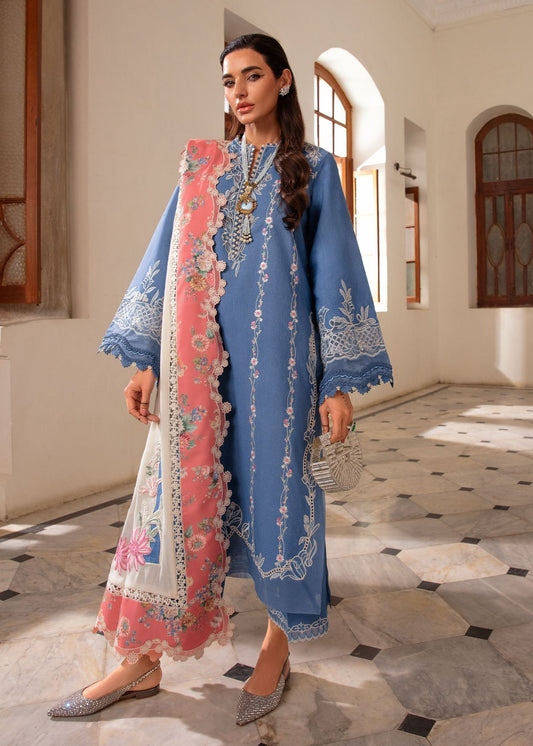 Crimson | Aaleen Winter 24 | Modern Memsaab XS Blue Karandi