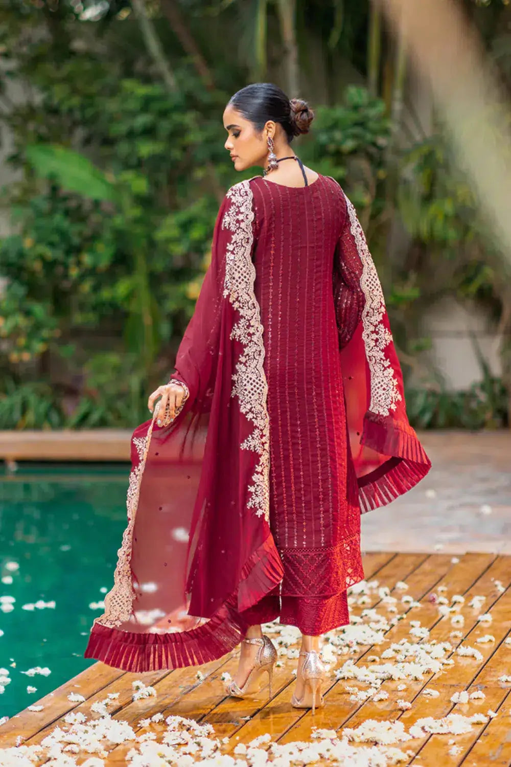 Azure | Embroidered Formals | Crimnson Rush - Pakistani Designer Dress - by Azure | Type: Formal - 100% Original at Saira Sultan