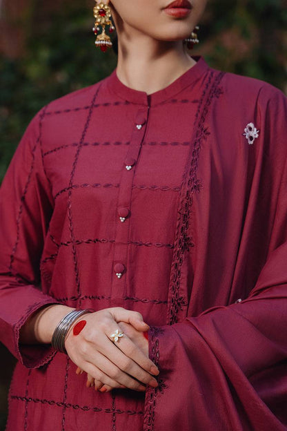 Cross Stitch | Eid Collection | RED WOOD - Pakistani Designer Dress - by Cross Stitch | Type: Luxury - 100% Original at Saira Sultan