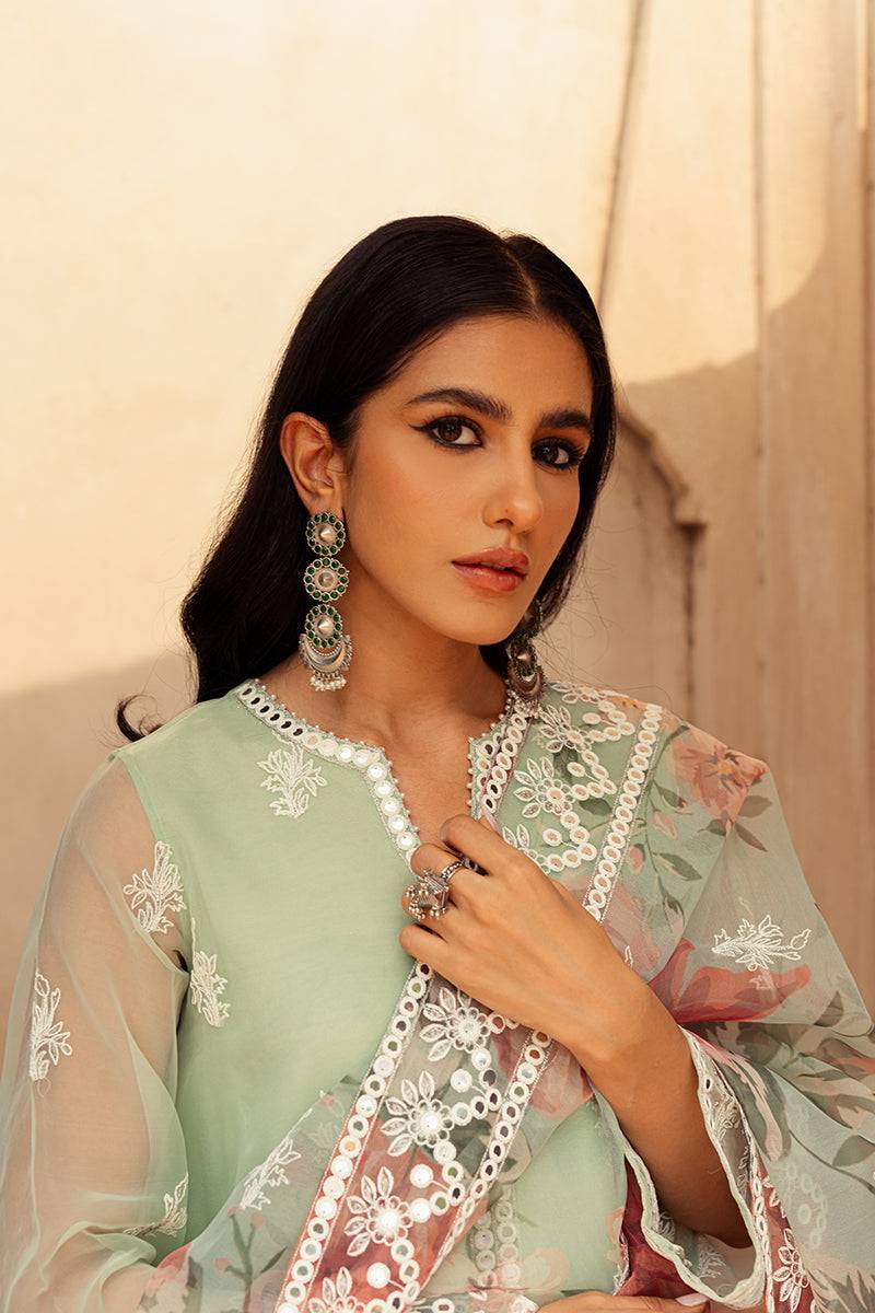 Cross Stitch | Eid Collection | ETHEREAL MINT - Pakistani Designer Dress - by Cross Stitch | Type: Luxury - 100% Original at Saira Sultan