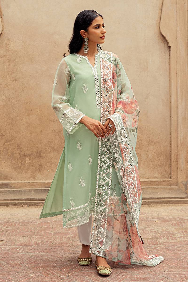 Cross Stitch | Eid Collection | ETHEREAL MINT - Pakistani Designer Dress - by Cross Stitch | Type: Luxury - 100% Original at Saira Sultan