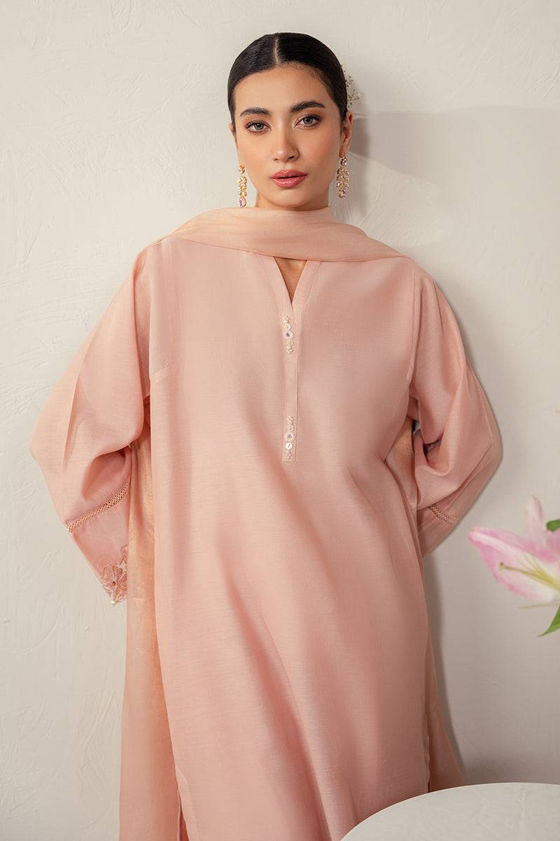 Cross Stitch | Eid Collection | BOTANICAL BLUSH - Pakistani Designer Dress - by Cross Stitch | Type: Luxury - 100% Original at Saira Sultan