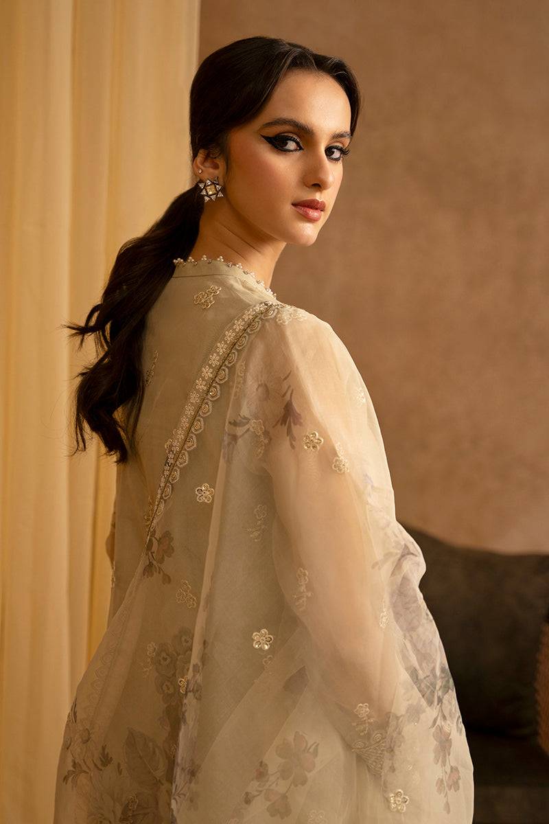 Cross Stitch | Eid Collection | ISLAND FOSSIL - Pakistani Designer Dress - by Cross Stitch | Type: Luxury - 100% Original at Saira Sultan