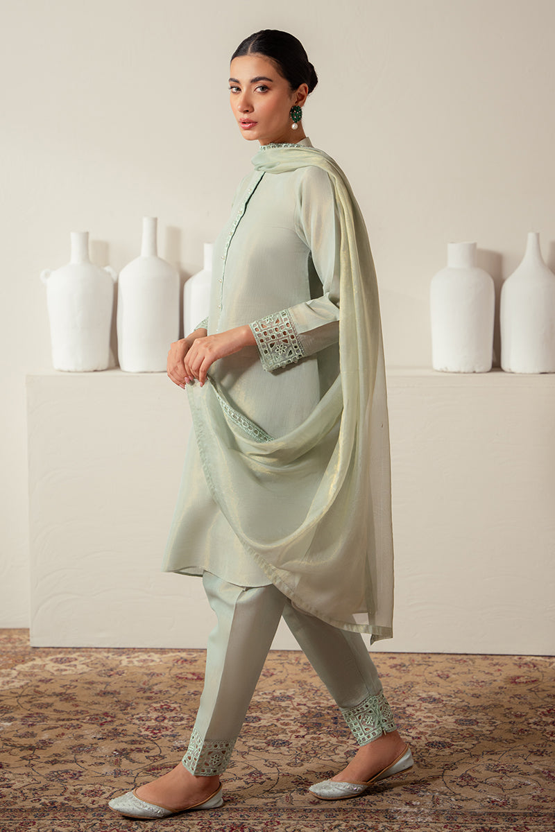 Cross Stitch | Eid Collection | GREEN MIST - Pakistani Designer Dress - by Cross Stitch | Type: Luxury - 100% Original at Saira Sultan