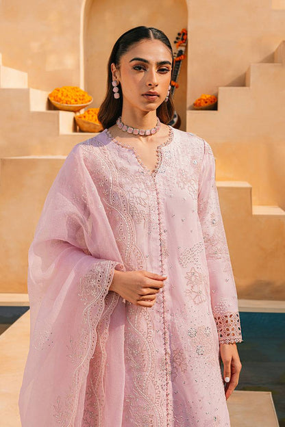 Cross Stitch | Eid Collection | MUTED PINK - Pakistani Designer Dress - by Cross Stitch | Type: Luxury - 100% Original at Saira Sultan