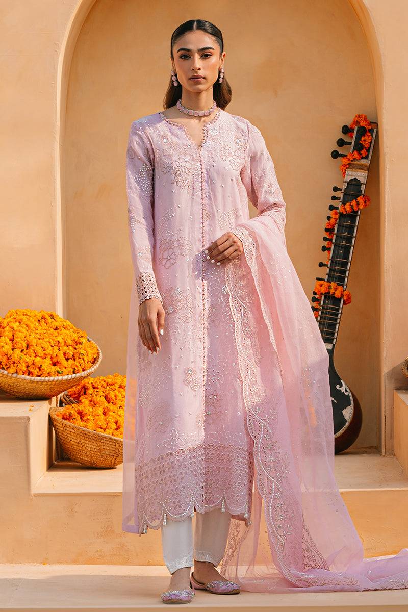 Cross Stitch | Eid Collection | MUTED PINK - Pakistani Designer Dress - by Cross Stitch | Type: Luxury - 100% Original at Saira Sultan