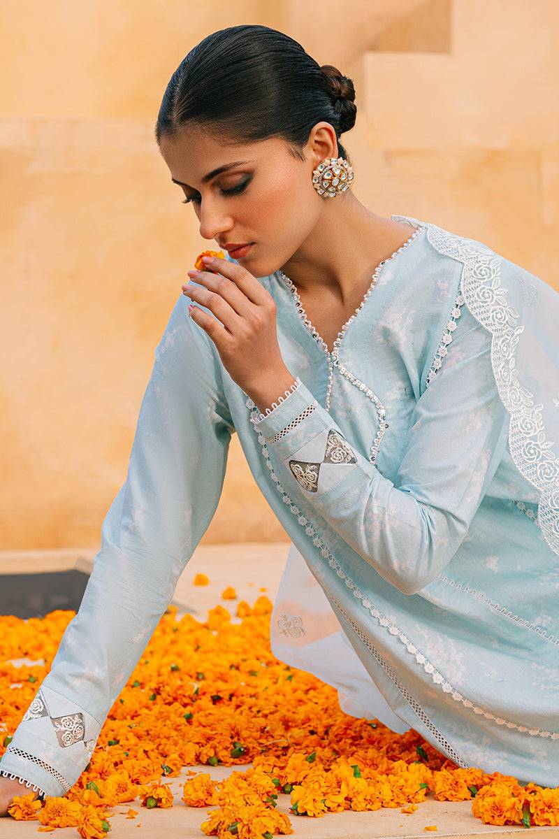 Cross Stitch | Eid Collection | SAFFRON SEA - Pakistani Designer Dress - by Cross Stitch | Type: Luxury - 100% Original at Saira Sultan