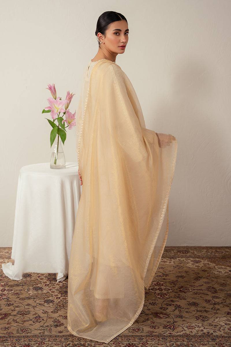 Cross Stitch | Eid Collection | PEARLED IVORY - Pakistani Designer Dress - by Cross Stitch | Type: Luxury - 100% Original at Saira Sultan