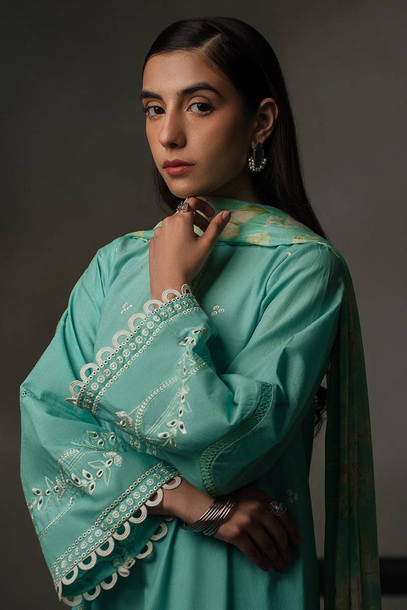 Cross Stitch | Eid Collection | SEA GREEN - Pakistani Designer Dress - by Cross Stitch | Type: Luxury - 100% Original at Saira Sultan