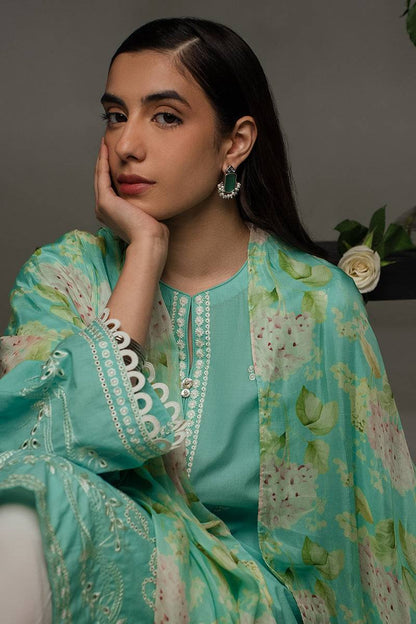 Cross Stitch | Eid Collection | SEA GREEN - Pakistani Designer Dress - by Cross Stitch | Type: Luxury - 100% Original at Saira Sultan