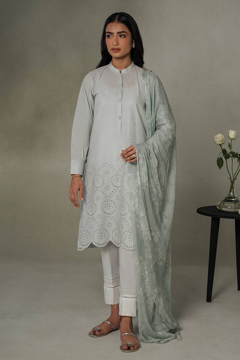 Cross Stitch | Eid Collection | BLUE HAZE - Pakistani Designer Dress - by Cross Stitch | Type: Luxury - 100% Original at Saira Sultan
