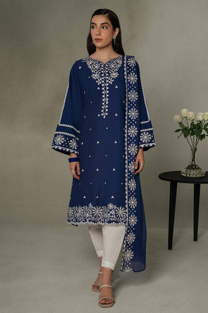 Cross Stitch | Eid Collection | MIDNIGHT BLUE - Pakistani Designer Dress - by Cross Stitch | Type: Luxury - 100% Original at Saira Sultan