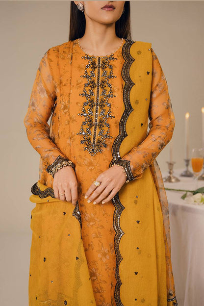 Cross Stitch | Eid Collection | HARVEST GOLD - Pakistani Designer Dress - by Cross Stitch | Type: Luxury - 100% Original at Saira Sultan