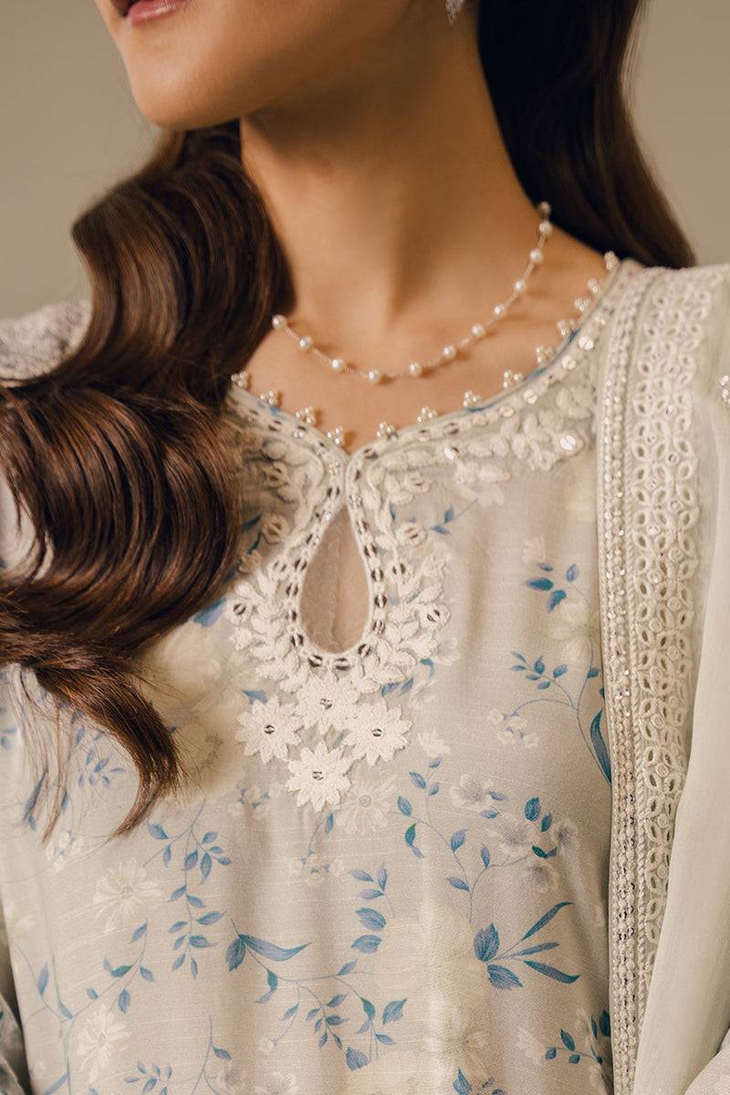 Cross Stitch | Eid Collection | PEARL BLUE - Pakistani Designer Dress - by Cross Stitch | Type: Luxury - 100% Original at Saira Sultan