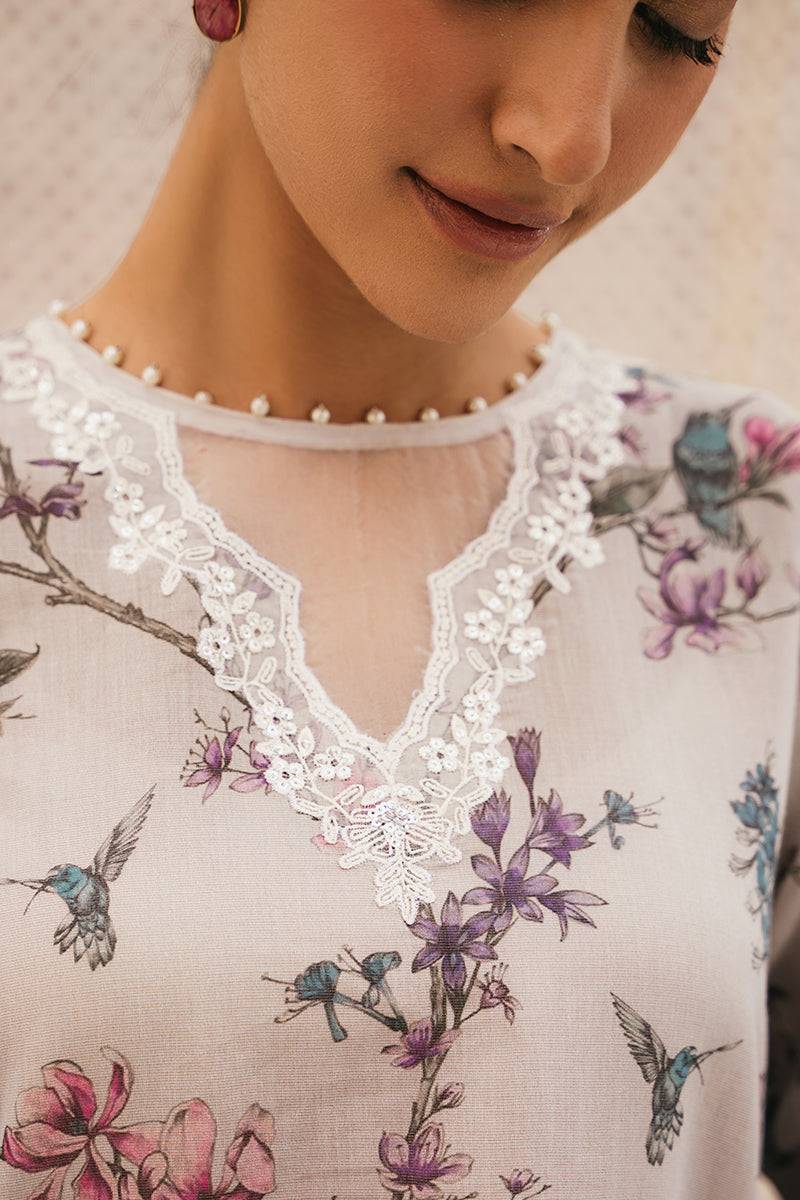 Cross Stitch | Eid Collection | PERIWINKLE PEARL - Pakistani Designer Dress - by Cross Stitch | Type: Luxury - 100% Original at Saira Sultan