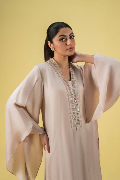 Ammara Khan | Sia 25 |D-01 M Blended Silk Beige