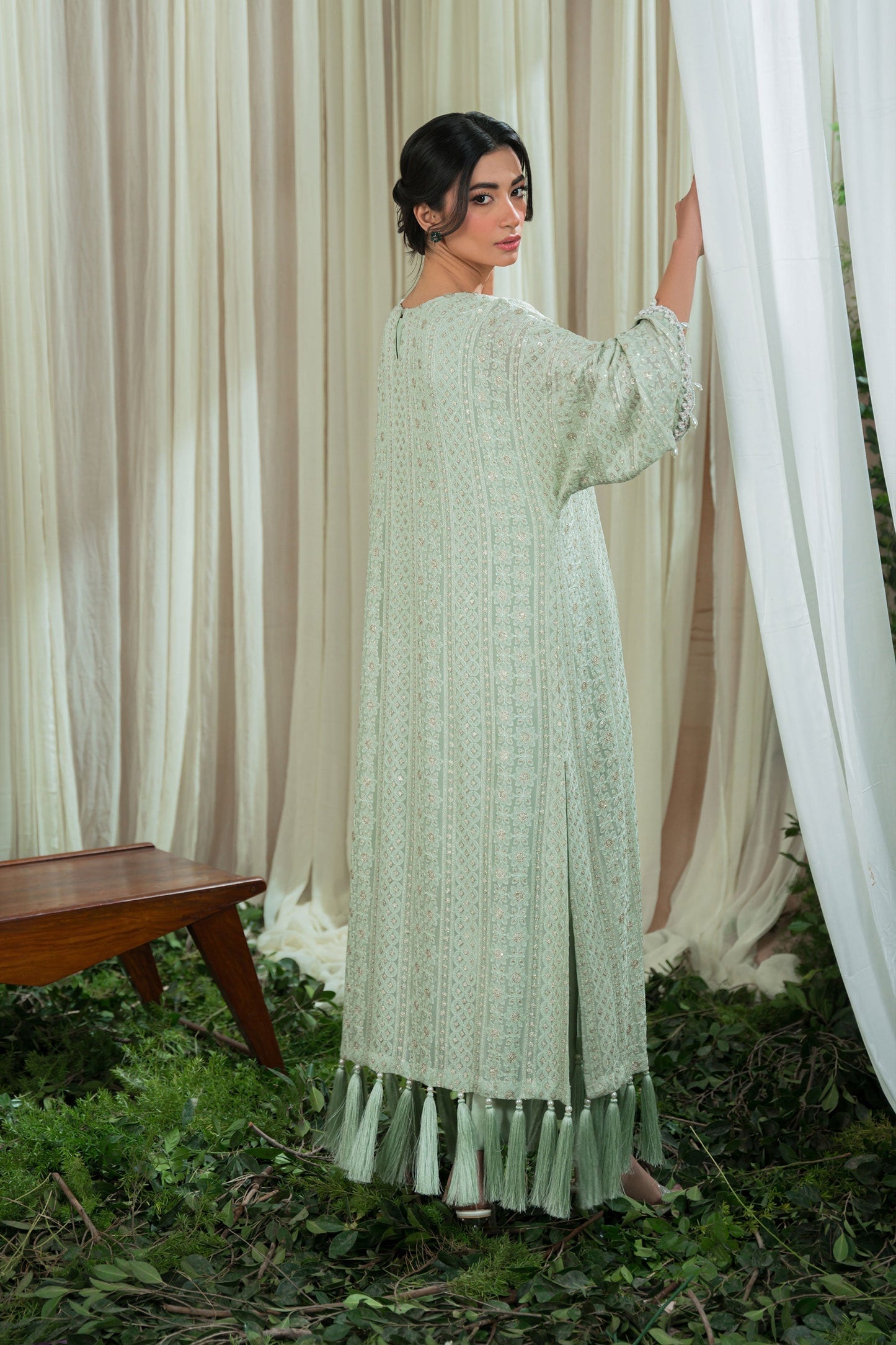 Ammara Khan | Sia 25 | D-08 S Pastel Mint Blended Silk