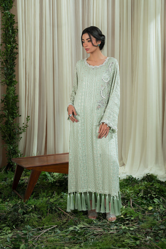 Ammara Khan | Sia 25 | D-08 XS Pastel Mint Blended Silk