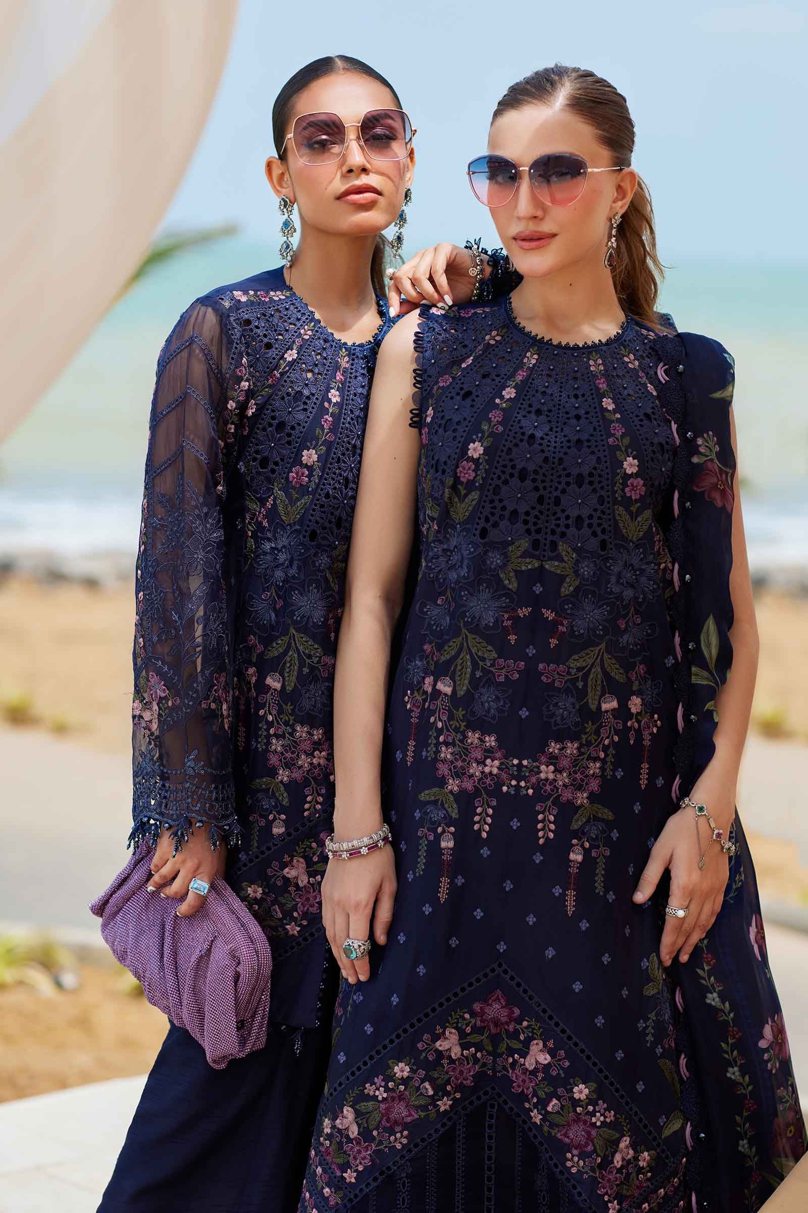 Maria B | Eid Collection 25 | 25-10 XL Navy Blue Lawn