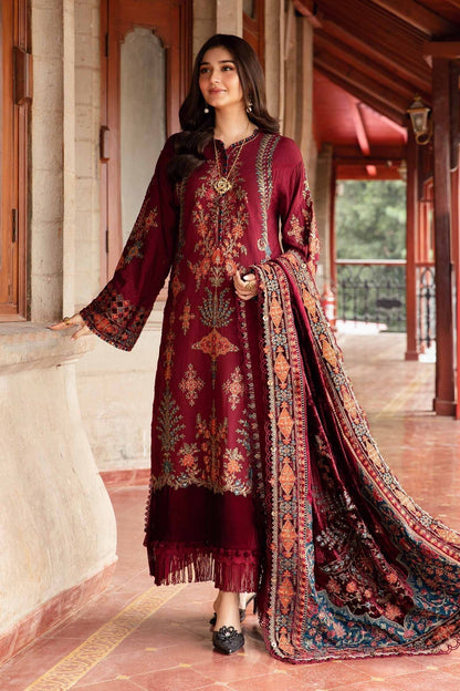 Maria B | Winter Luxe 24 | Velvet DL-1210 - Pakistani Designer Dress - by Maria B | Type: Ladies Clothes - 100% Original at Saira Sultan