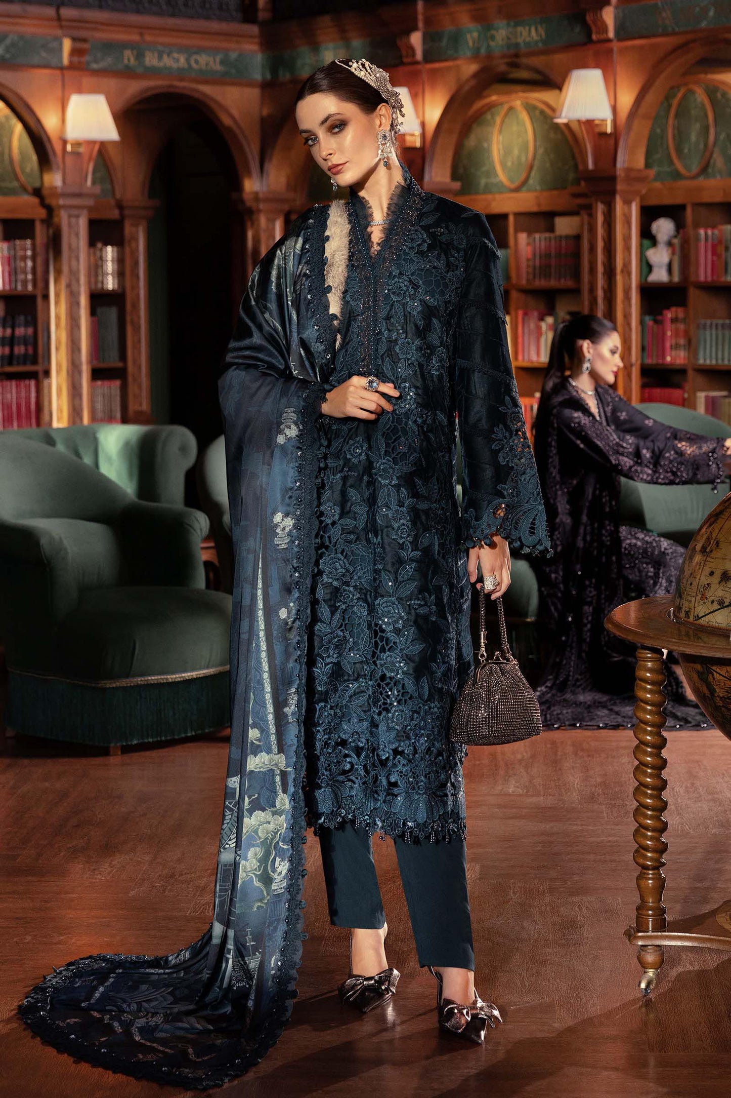 Maria B | Winter Luxe 25 | WL-1310 by Maria B - Designer Dress - Type : Ladies Clothes - Available at Saira Sultan - 100% Original 