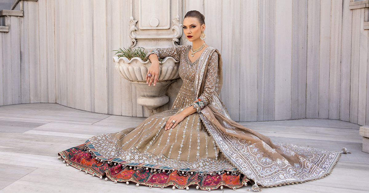 Maria B | Sateen Formals 24 | CST-810 - Pakistani Designer Dress - by Maria B | Type: Formal - 100% Original at Saira Sultan