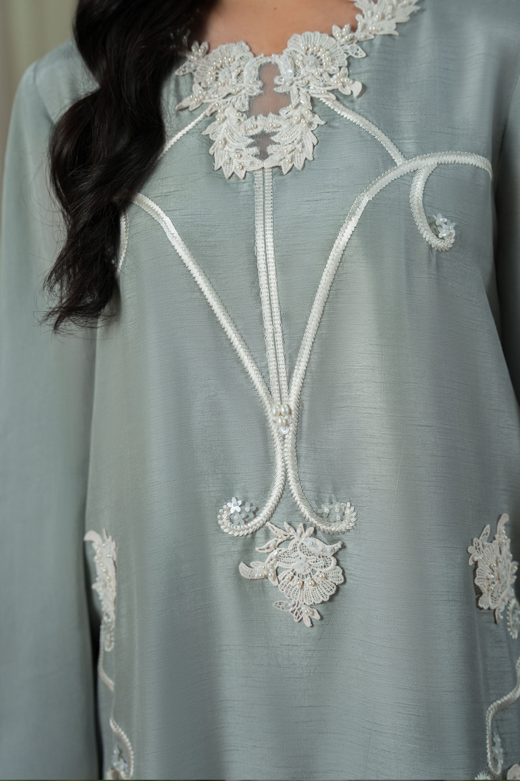 Ammara Khan | Sia 25 | D-11-A S Light Blue Blended Silk
