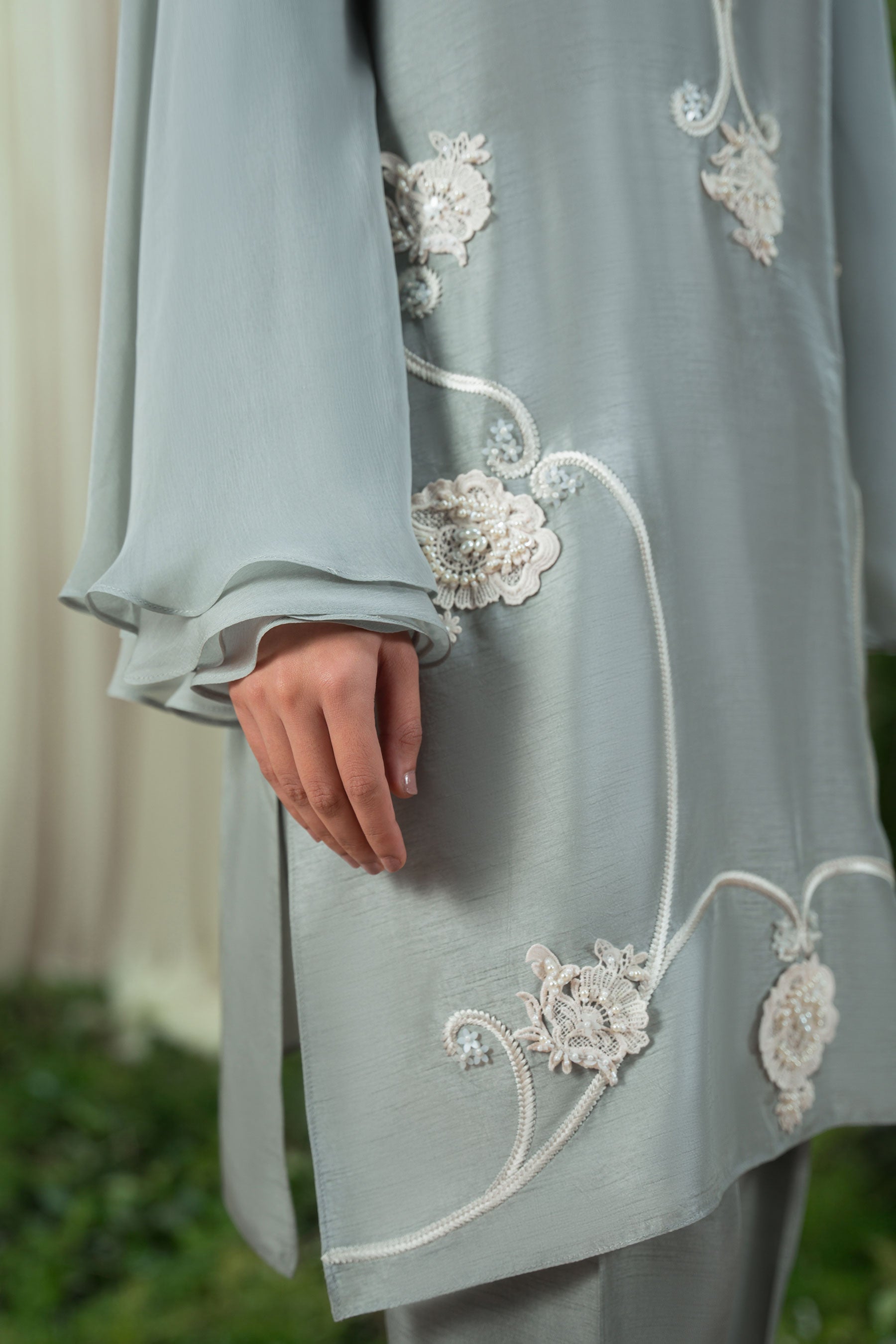 Ammara Khan | Sia 25 | D-11-A M Light Blue Blended Silk