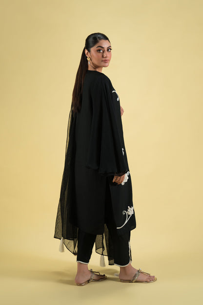 Ammara Khan | Sia 25 | D-11-B S Black Blended Silk