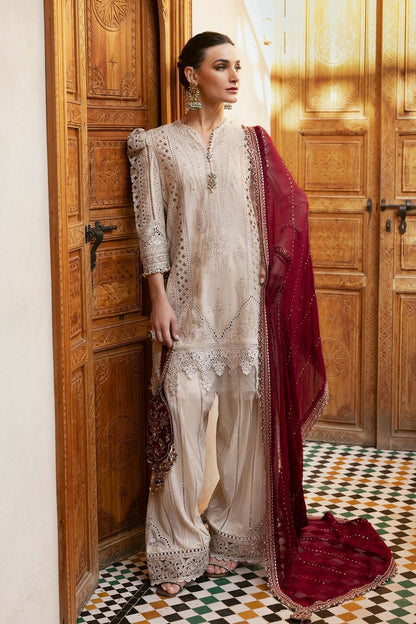 Maria B | Luxury Lawn 25 | D-2511-B S Beige Lawn