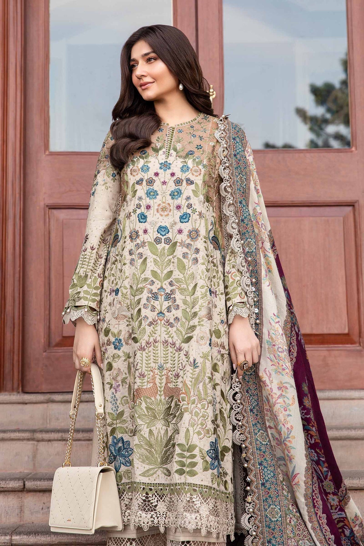 Maria B | Winter Luxe 24 | DL-1211 - Pakistani Designer Dress - by Maria B | Type: Ladies Clothes - 100% Original at Saira Sultan