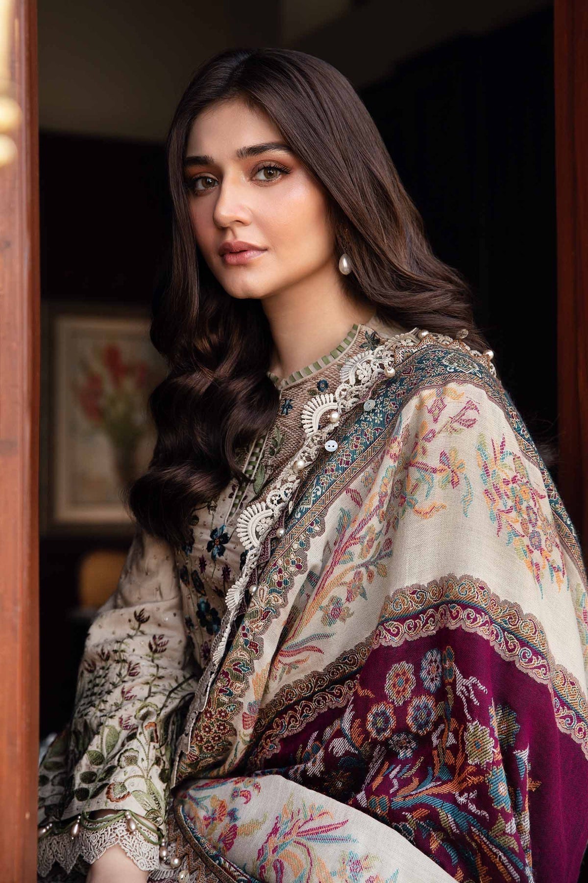 Maria B | Winter Luxe 24 | DL-1211 - Pakistani Designer Dress - by Maria B | Type: Ladies Clothes - 100% Original at Saira Sultan