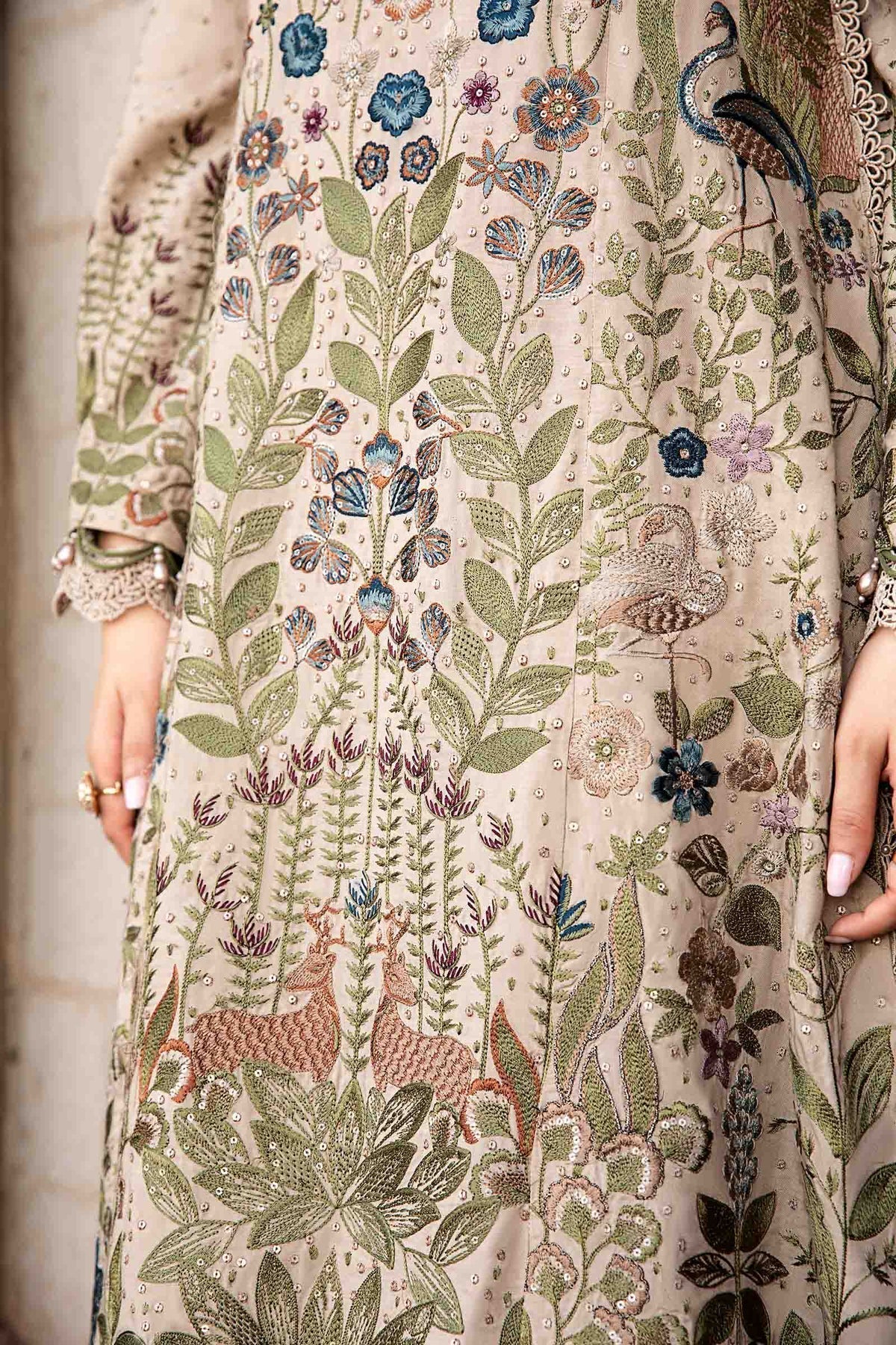 Maria B | Winter Luxe 24 | DL-1211 - Pakistani Designer Dress - by Maria B | Type: Ladies Clothes - 100% Original at Saira Sultan