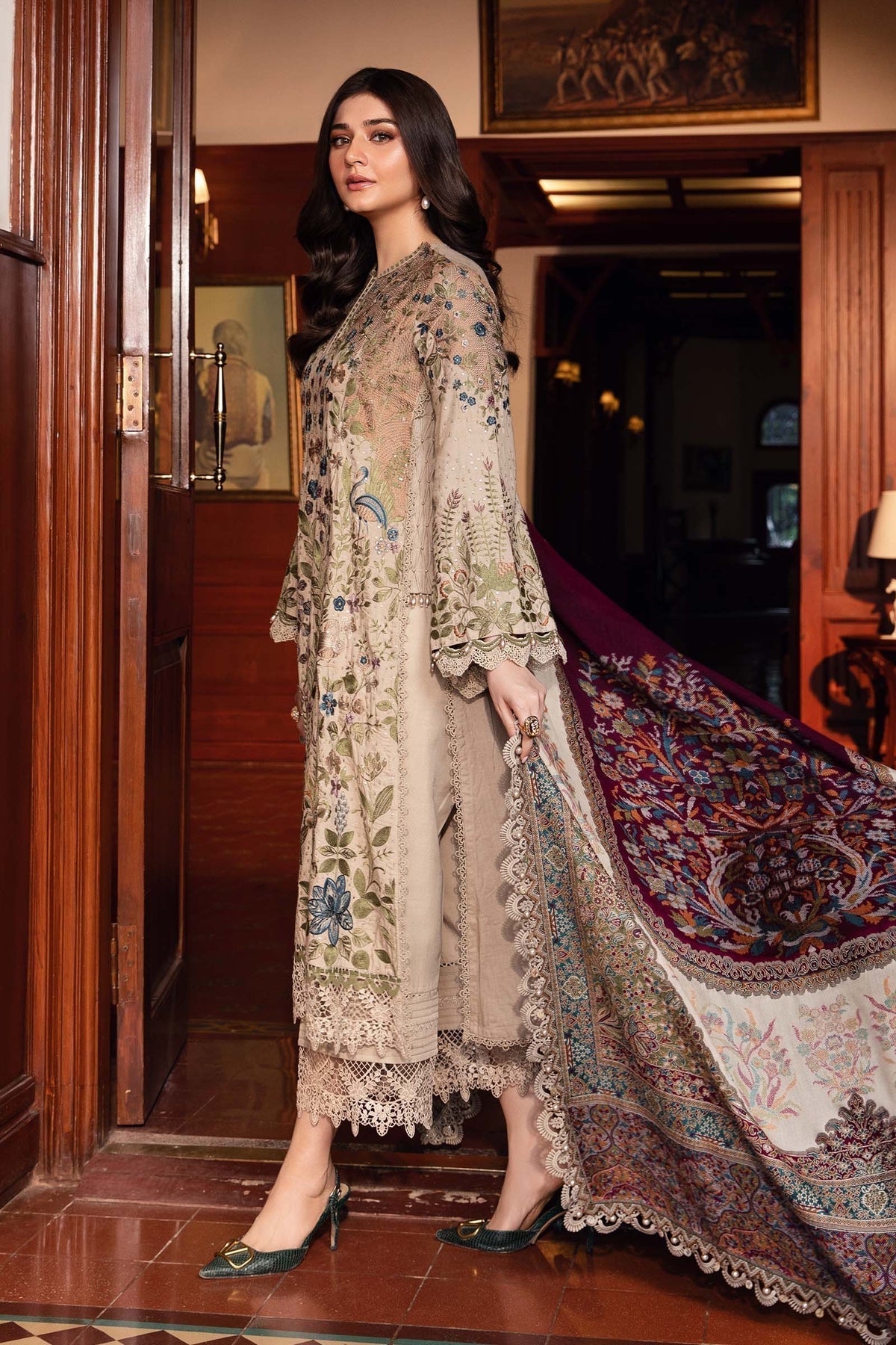 Maria B | Winter Luxe 24 | DL-1211 - Pakistani Designer Dress - by Maria B | Type: Ladies Clothes - 100% Original at Saira Sultan